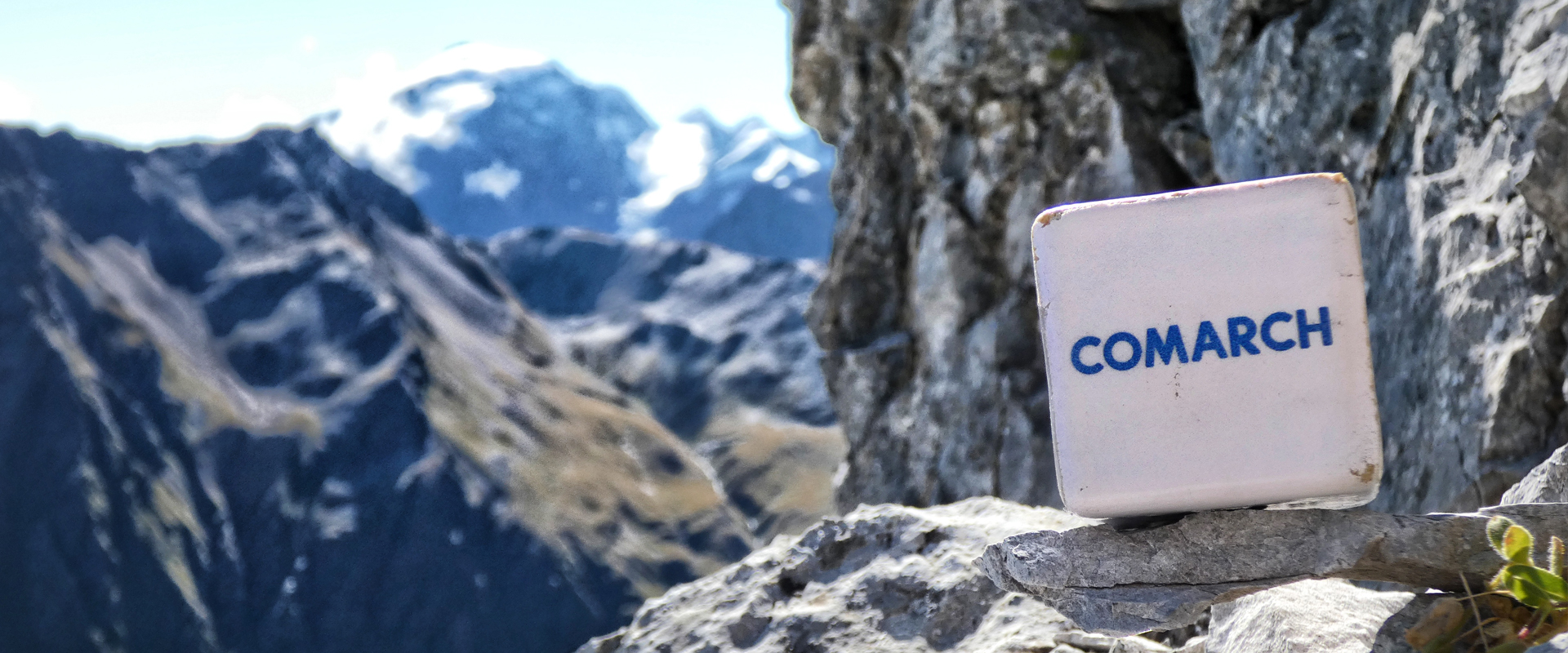 Comarch cube in mountains.