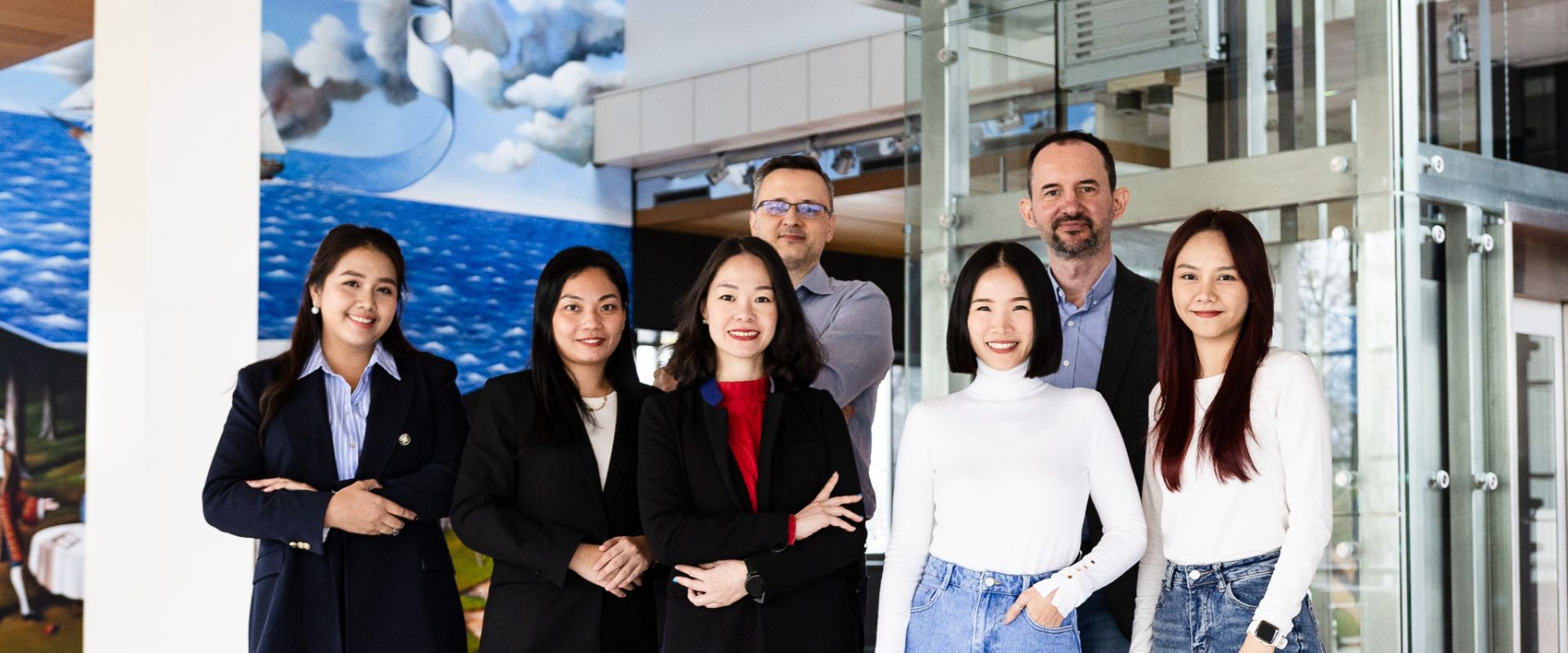 Comarch Thailand team posing for a picture in our office in Krakow
